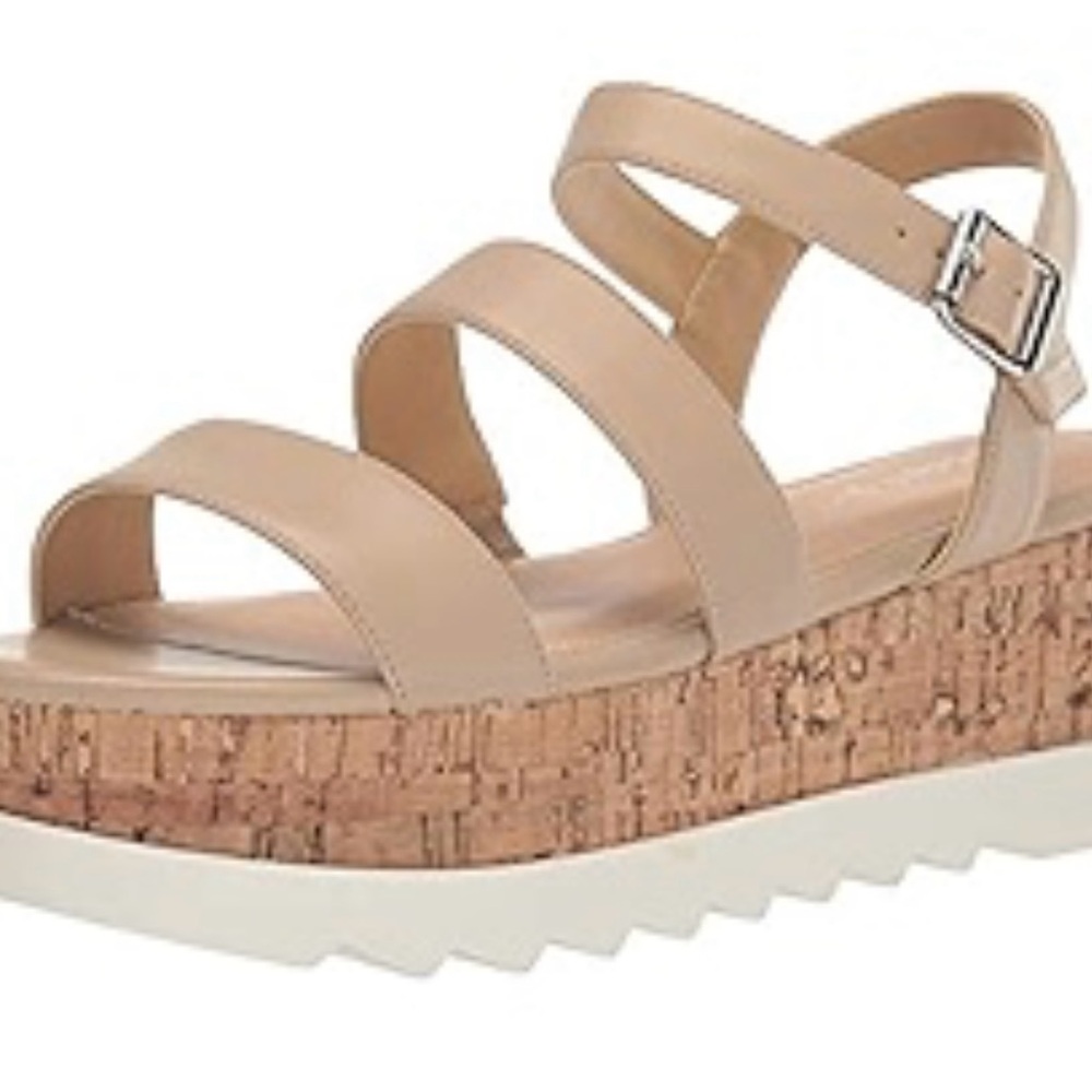 Steve Madden Beige Platform Sandals